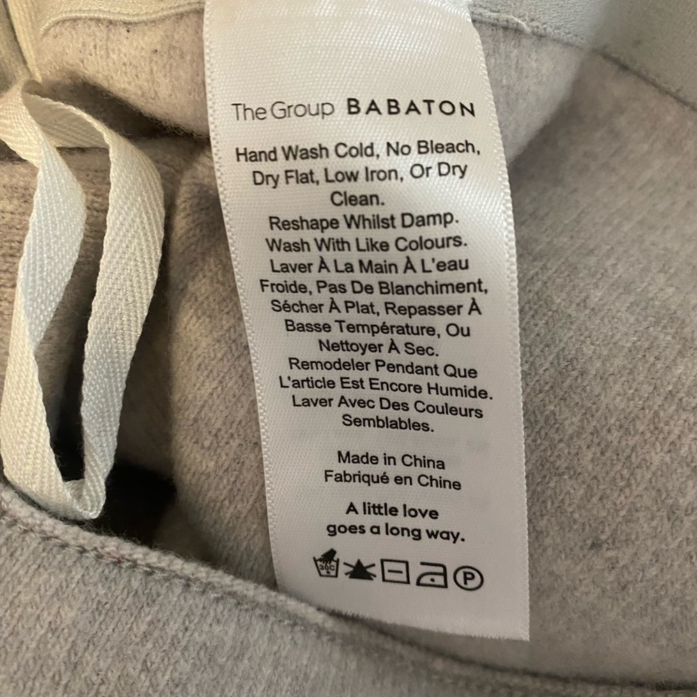 Aritzia Babaton “Johan” Wool Pencil Skirt Light Grey Rear Vent Size XS - Picture 8 of 9